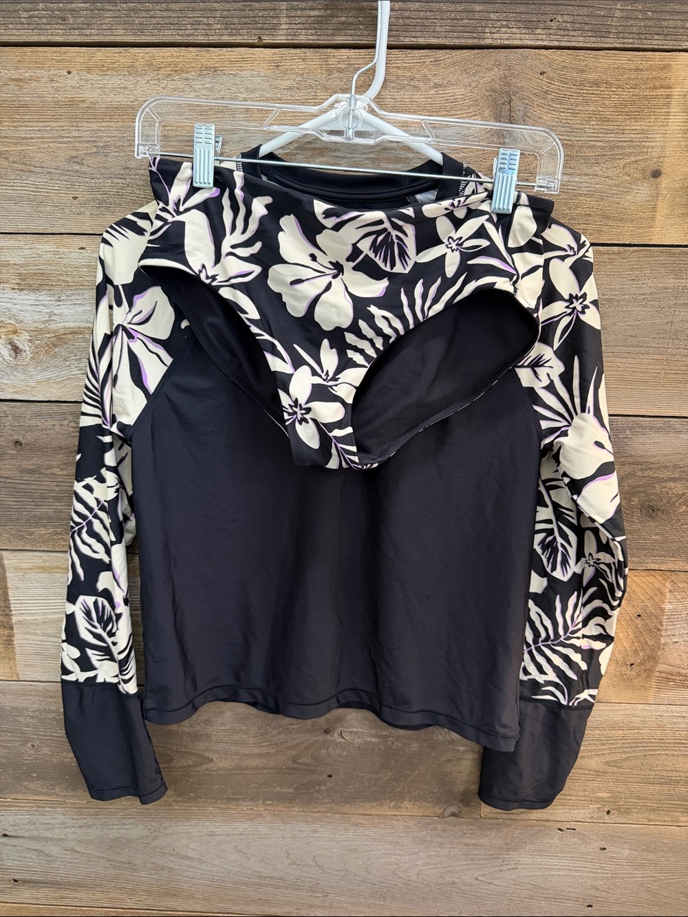 Floral Long Sleeve Girls Rash Guard Top and Bottom